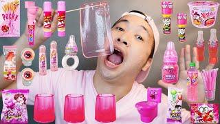 MAKAN SERBA WARNA PINK | Mukbang Pink food | One Color Food | Chocolate Dessert (Eating Show)