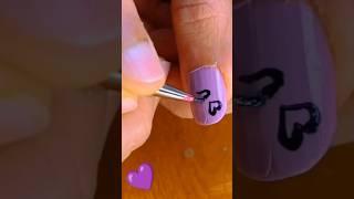 DIY Black Heart Nails: Fast & Fabulous #shorts #nailart #nails #naildesign #youtubeshorts