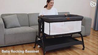 Newborn Registry | 4 in 1 Baby Bassinet Rocker Baby Cradle With Soft Waterproof Mattress(Y08)