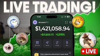  Hunting 100x Meme Coins 10 $SOL Challenge  100x Meme Coins To BUY NOW! LIVE TRADING