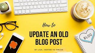 How to update old blog posts