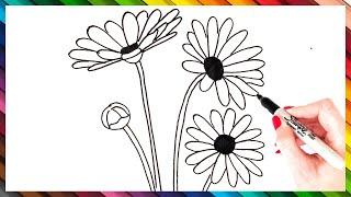 How To Draw A Daisy Step By Step | Daisy Drawing EASY