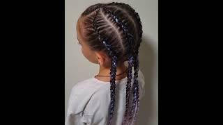 How To: Criss Cross Feed-in Stitch Braids | Straight back braids