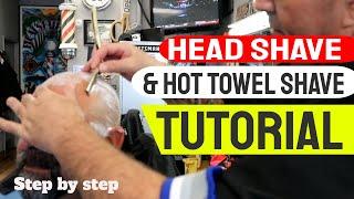 Head & Facial Hot Towel shave  Tutorial