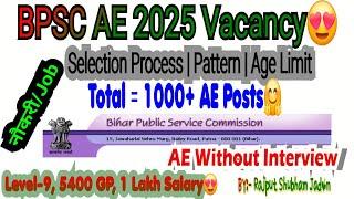  BPSC AE Recruitment 2025 | BPSC Assistant Engineer 1024 Vacancy | Bihar AE Vacancy 2025