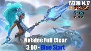 Nidalee Full Clear - 3:00 Blue Start World Record - Patch 14.22