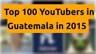    Top 100 YouTubers in Guatemala in 2015   