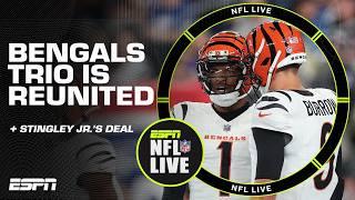 Joe Burrow, Ja'Marr Chase & Tee Higgins BACK TOGETHER AGAIN + Derek Stingley Jr.'s deal  | NFL Live