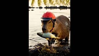 Bà và Capybara | Bà rủ Capy đi bắt cá