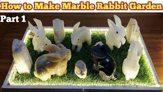 Marble Rabbit unboxing/ How to make Rabbit Garden [part 1]