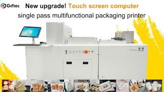 Direct to Packaging CMYK Single Pass Digital Inkjet Printer With Touch Screen Computer