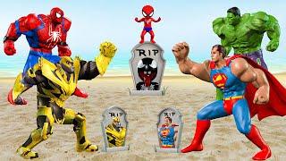 Rescue SUPERHEROES HULK Family VS SPIDERMAN, THANOS, SUPERMAN: Returning from the Dead SECRET- FUNNY