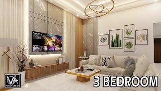 ELEGANT HIGH CEILING BUNGALOW HOUSE INTERIOR DESIGN 100 SQM