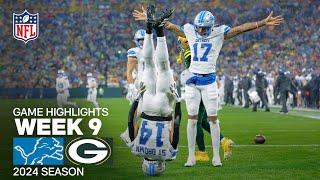 Detroit Lions vs. Green Bay Packers | 2024 Week 9 Game Highlights