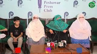 Peshawar, press conference of the women of the deceased family