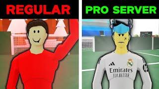 Normal vs Pro Servers | Realistic Street Soccer (Roblox)