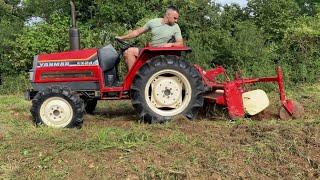 Japanese Yanmar Tractor with Rotavator Tiller plow