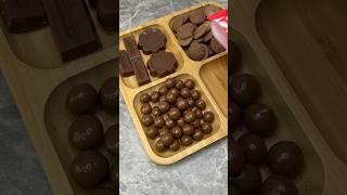 Filling platter with chocolate  ASMR