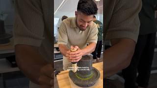 Grinding my own matcha in Japan!