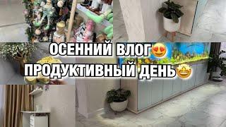 ОСЕННИЙ ВЛОГ! ОЧЕНЬ ПРОДУКТИВНЫЙ ДЕНЬ! ШОПИНГ! ГОТОВИМ! ПЕРЕСАДКА! Будни Мамы Влог