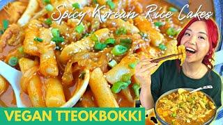 Vegan TTEOKBOKKI Spicy Korean Rice Cakes Recipe (Authentic Korean Street Food)