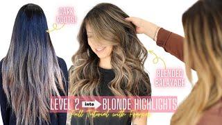 Cool Blonde Highlights on Dark Hair - Full Highlight #hairtutorial with Frances Hair Artist