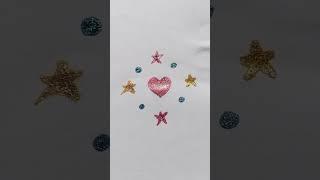 glitter pen#fun#youtubeshort  art#heart#love#satisfyingvideo @bachukidzu-Art