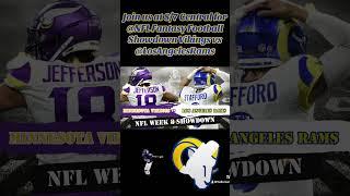 Join us for Week 8 Showdown #minnesotavikings #losangelesrams #fantasyfootball #dailyfantasysports