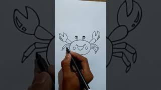 Crab  drawing  Artz Riteeshh #shorts #ytshorts #beautifuldrawing