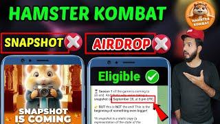 Hamster Kombat snapshot season 1 End | Hamster kombat snapshot eligible | Hamster Biggest Airdrop