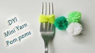 DYI || How to make Mini Yarn Pom Poms || Easiest Method