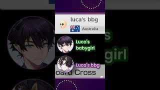 Luca's bbg (๑•́ ₃ •̀๑) #lucakaneshiro #renzotto #shuyamino #nijisanji #nijisanji_en #vtuber