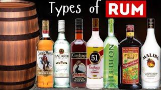 Types of RUM I Rum brands I Rum Cocktails I White Rum I Dark Rum I Bacardi Rum I Alcoholic Beverages