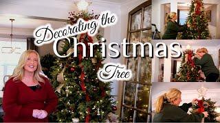 Decorating the CHRISTMAS Tree 2024 || Traditional Christmas with a Hint of Vintage and Rustic