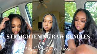 Straightening Raw Indian Hair: HERObsession Hair Company