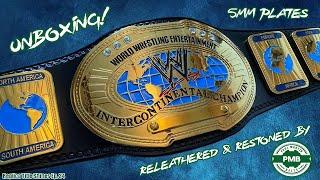 WWE Oval Intercontinental Replica Belt (Releathered + Restoned) Unboxing!