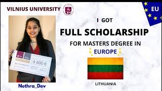 I’ve got Full Scholarship for Masters Degree in Europe - Lithuania #Studyforfree‍