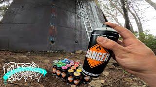  Testing DANGER Colors Spray Cans Of AKA Graffiti  [ Big Wall Art ]