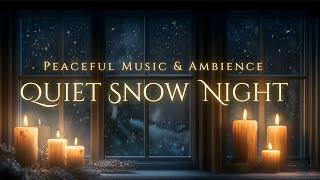 (NO MID-ROLL ADS) Peaceful Winter Night Ambience & Instrumental Piano Music for Sleep, Reading...