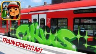 Street art train graffiti