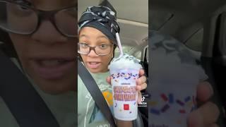 Trying @McDonalds Grimace’s birthday milkshake  #viral #mcdonalds #grimaceshake #Foodiemob