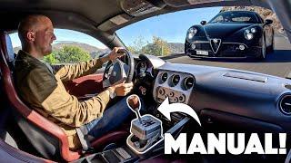 Driving A MANUAL Alfa Romeo 8C!