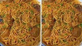 How to make spaghetti & meatballs ! Easy and delicious spaghetti recipe .| Joyful Cook .