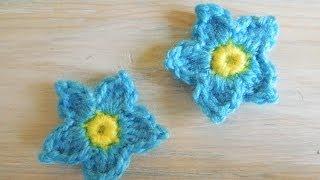 (crochet) How to - Crochet a Forget Me Not Flower - Yarn Scrap Friday