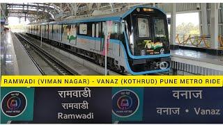 Ramwadi (Viman Nagar) To Vanaz (Kothrud) Aqua Line Full Journey, Pune Metro , 15 Kms In 28 Mins Ride