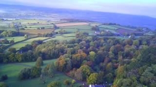 Hennock in the mist. As seen from a Hubsan H502E with Mate808 camera.