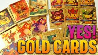 Opening GOLDEN Pokemon Cards from AliExpress - Charizard - Pikachu Cosplay but all FAKE Cards