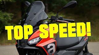 APRILIA SR GT 200 - TOP SPEED + GPS