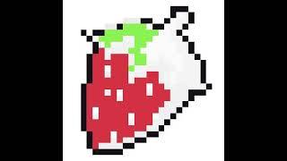 Pixelated strawberry