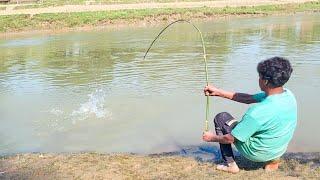 Unique Hook Fishing Technique | Hunting Big Fish By Hook in River | River Fishing